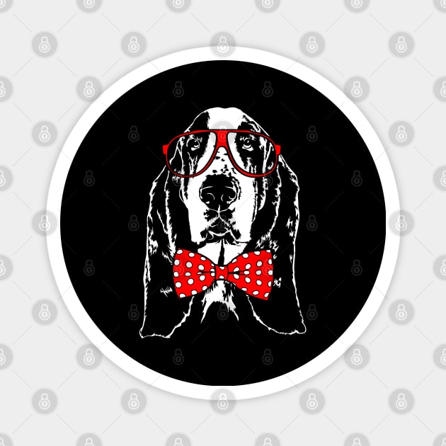 Funny Cute Basset Hound mom dog lover Magnet by wilsigns